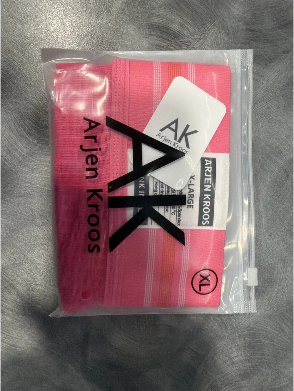 Arjen Kroos Men Pink Gym Underwear Jockstrap Ribbed Pouch Striped Elastic BandXL